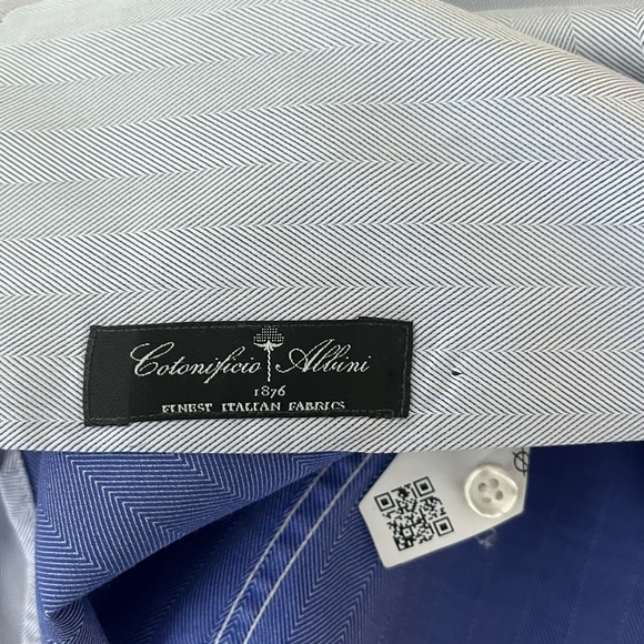 Hugo Boss Slim Fit Two Ply Button Down Dress Shirt Mens size 39 15 1/2 - Picture 5 of 8